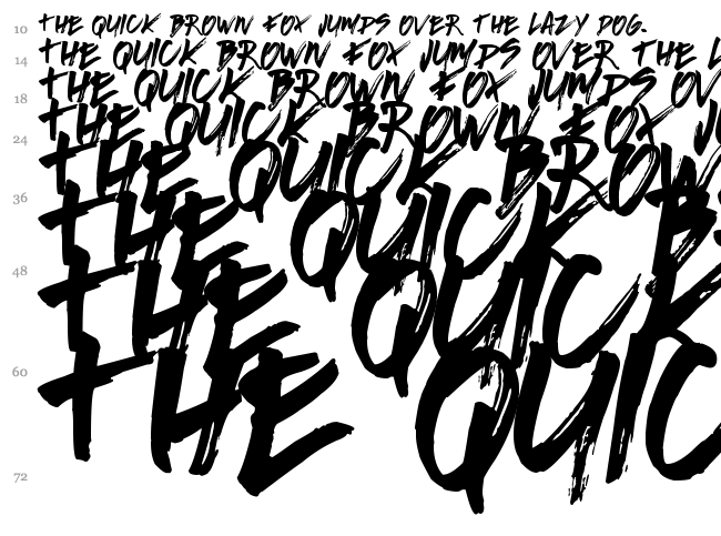 Brushed Traveler font waterfall